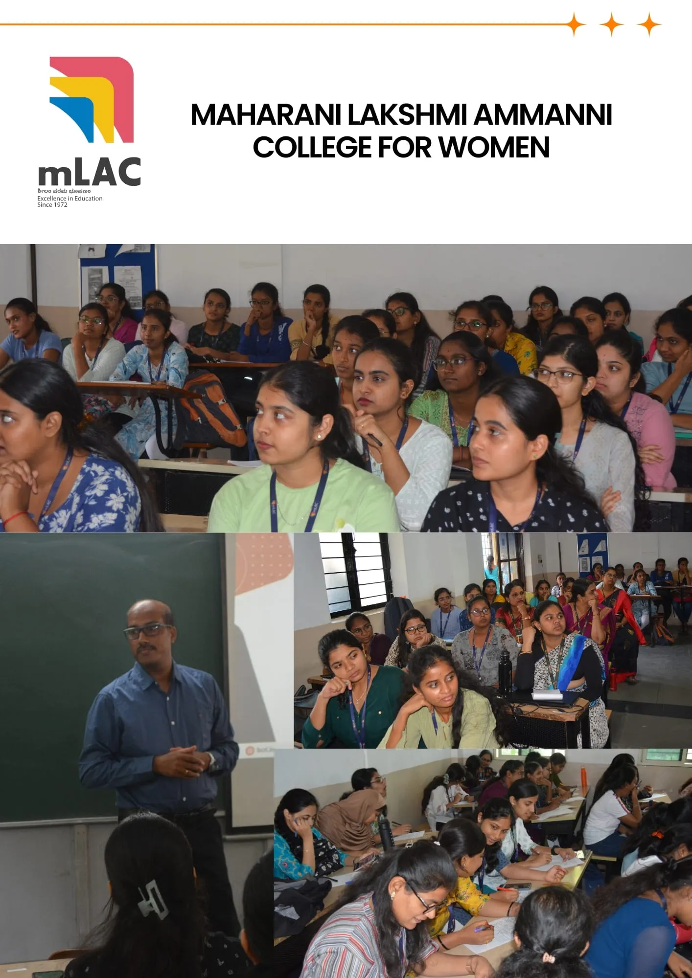 BCRI training session at Maharani Lakshmi Ammanni College for Women (mLAC)