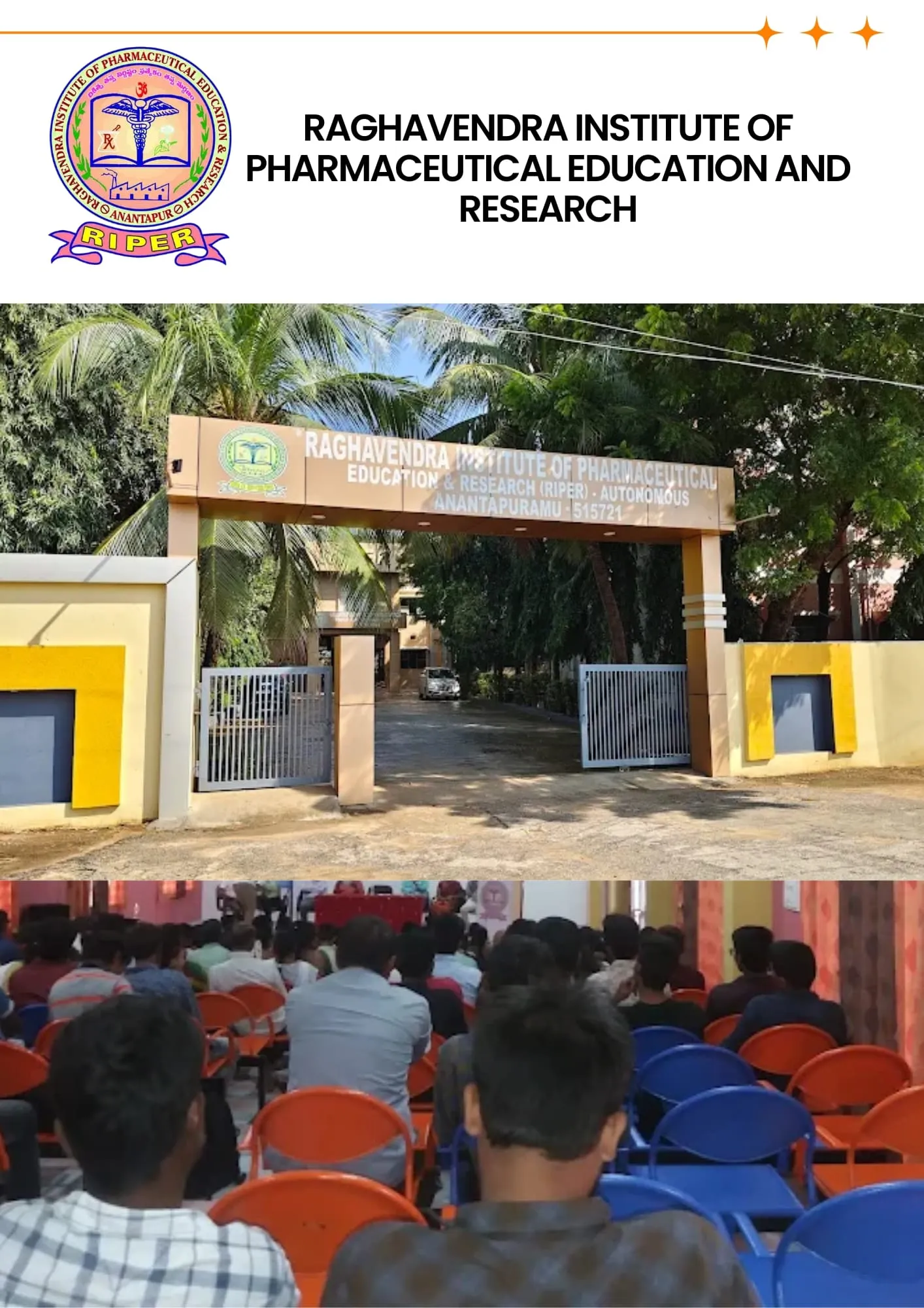 BCRI training session at RIPER — Raghavendra Institute of Pharmaceutical Education & Research (Autonomous)