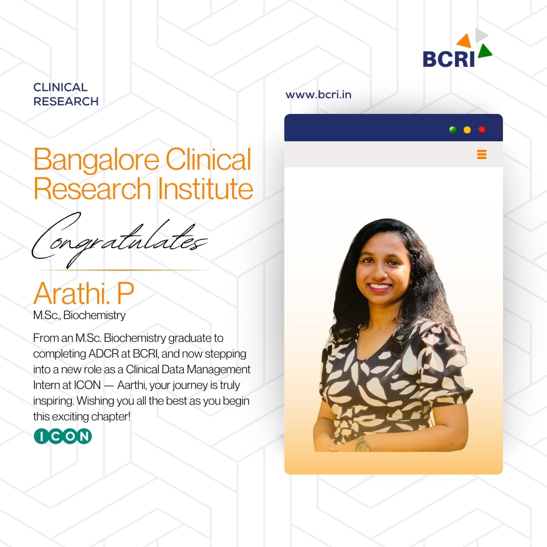 AArthi -Bangalore Clinical Research Institute